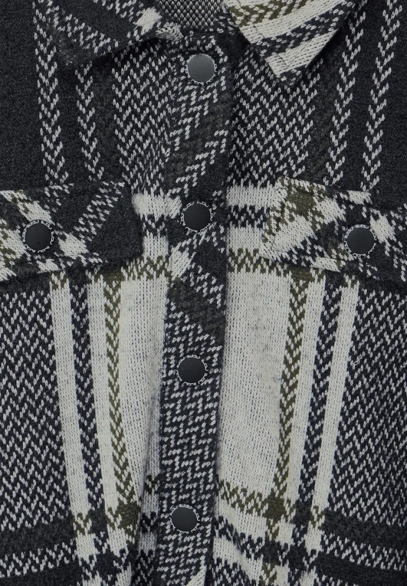 Cecil Jacken*Jacquard Karojacke Black