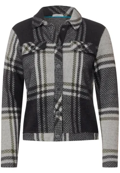 Cecil Jacken*Jacquard Karojacke Black