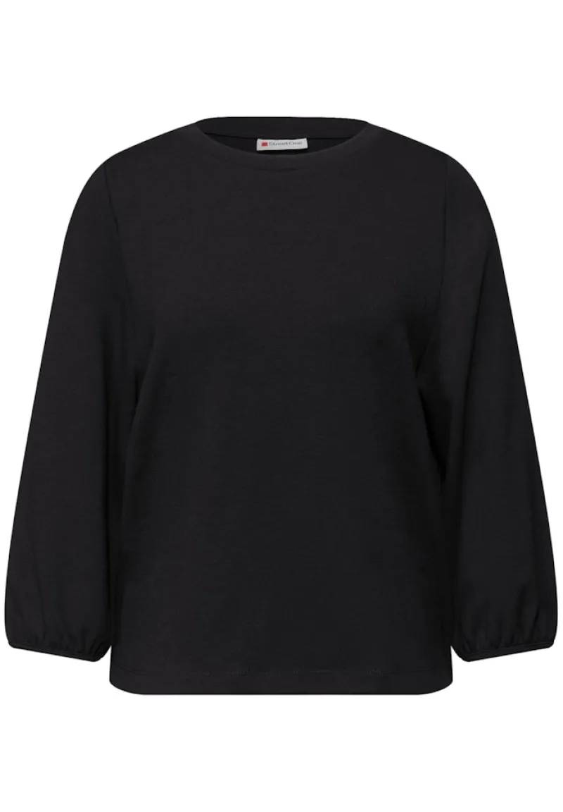 Street One Shirts*Jacquard Shirt Black