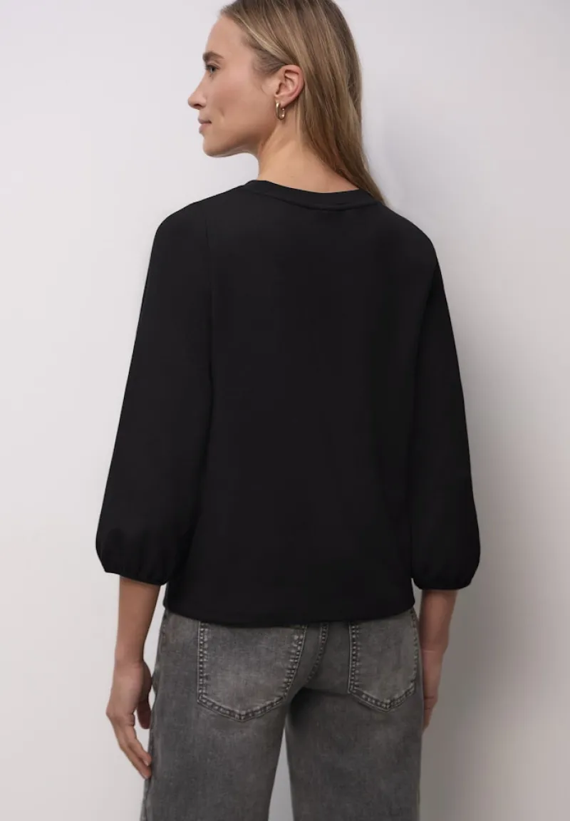 Street One Shirts*Jacquard Shirt Black