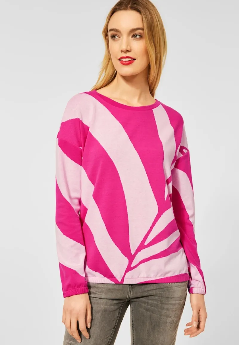 Street One Shirts*Jacquard Shirt powerful pink