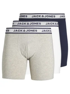 Jack & Jones Accessoires*JACSOLID BOXER BRIEFS 3 PACK NOOS Light Grey Melange