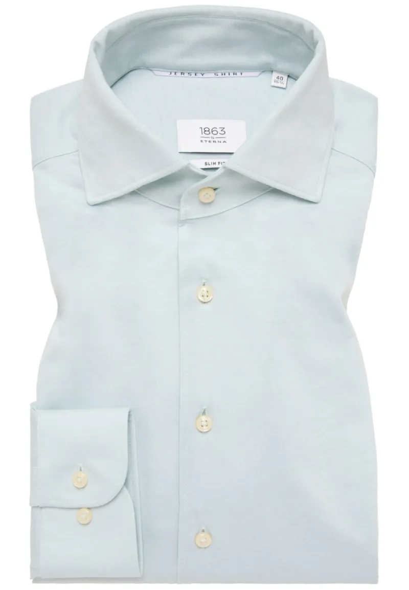 ETERNA Hemden|Big Boys*Japanese Knitted Single-Jersey Langarm Grün