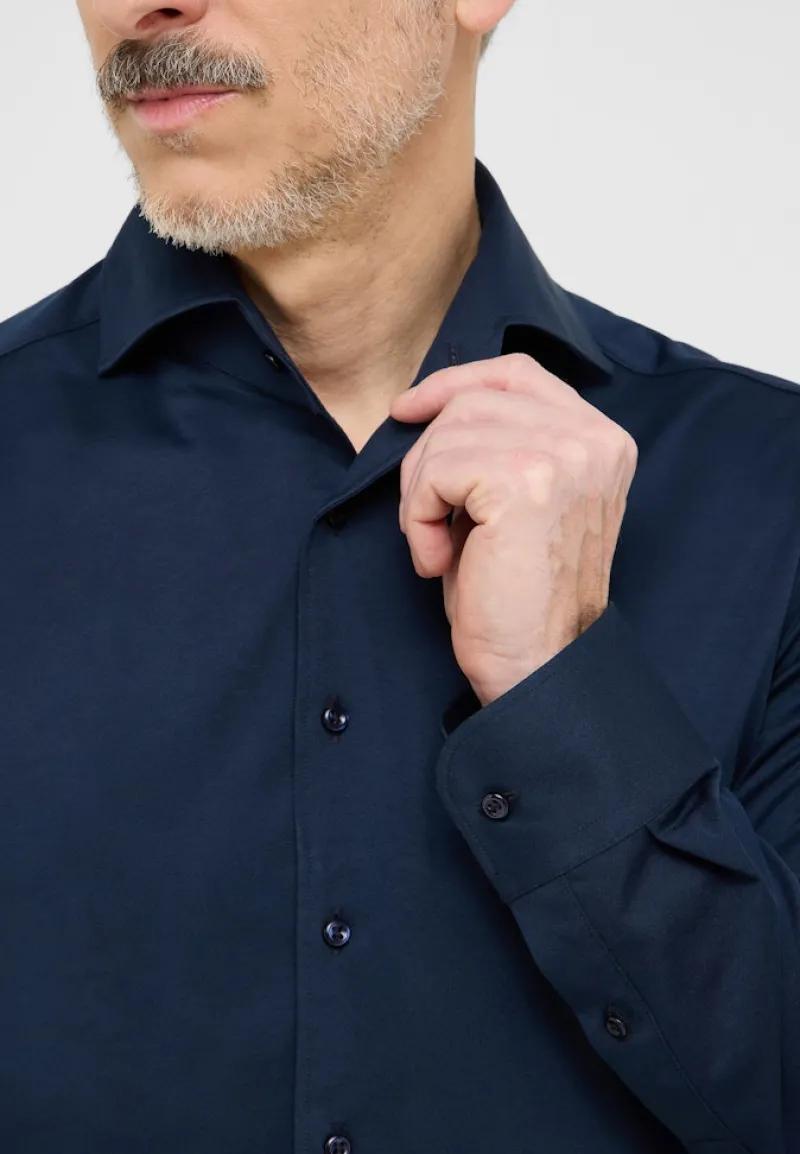 ETERNA Hemden|Big Boys*Japanese Knitted Single-Jersey Langarm navy