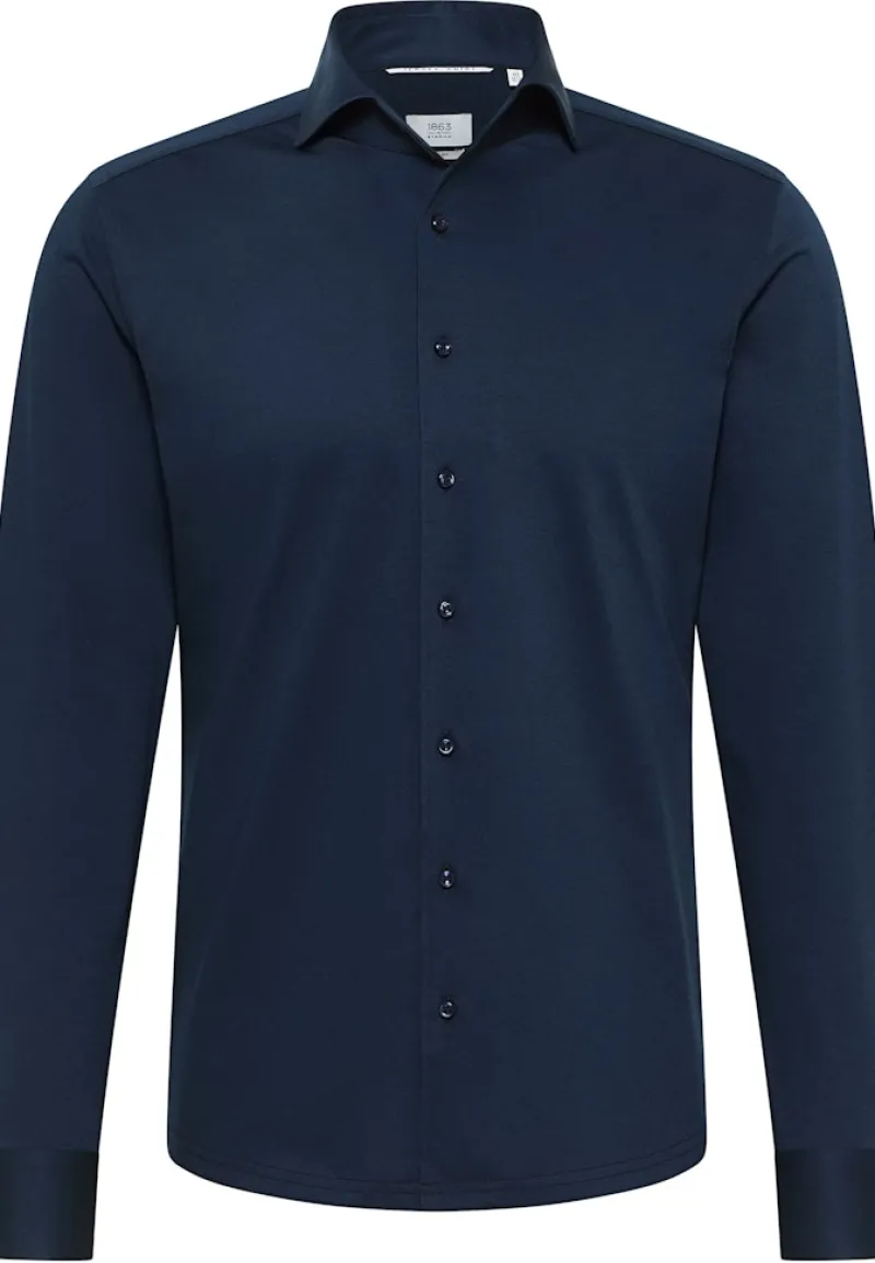ETERNA Hemden|Big Boys*Japanese Knitted Single-Jersey Langarm navy