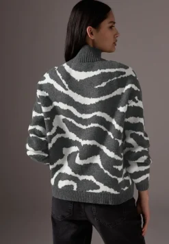 STREET ONE STUDIO Pullover & Sweatshirts*Jaquard Pullover gravel grey mel.