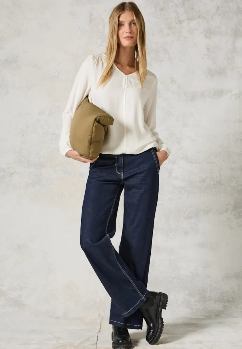 Cecil Blusen*Jaquard-Bluse vanilla white