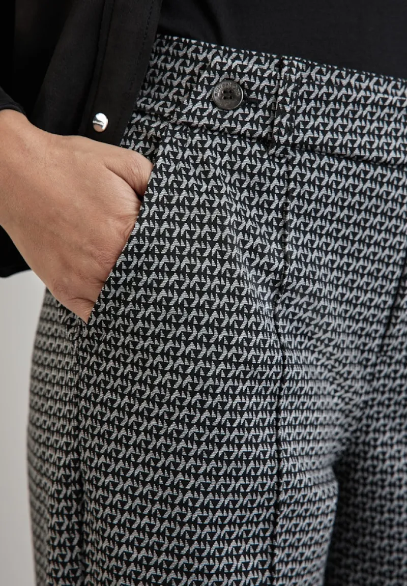 Street One Hosen*Jaquard-Hose Black