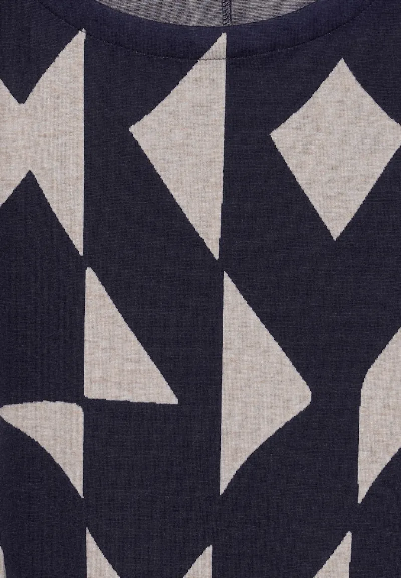 Street One Shirts*Jaquard-Shirt night sky blue