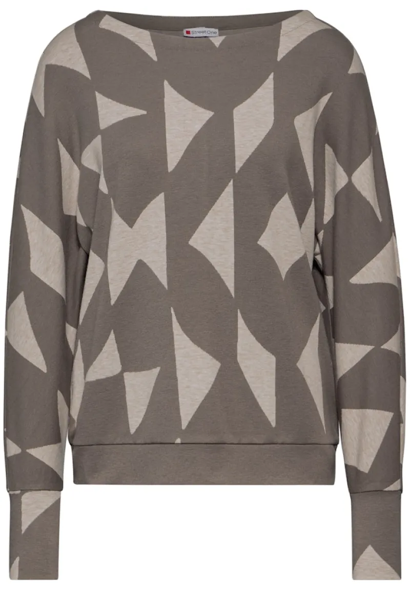 Street One Shirts*Jaquard-Shirt rich mocha