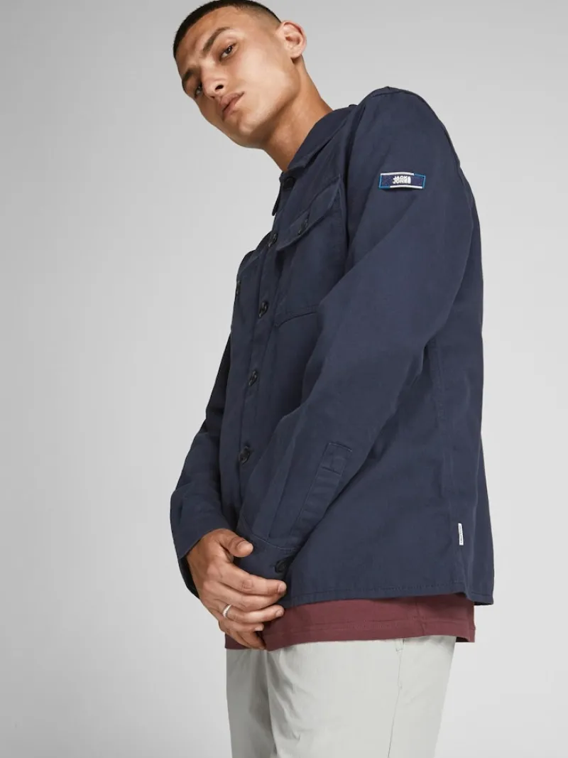 Jack & Jones Hemden*JCOBEN CLASSIC OVERSHIRT LS SN Navy Blazer