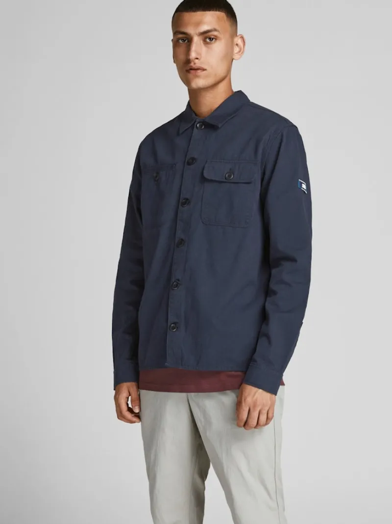 Jack & Jones Hemden*JCOBEN CLASSIC OVERSHIRT LS SN Navy Blazer