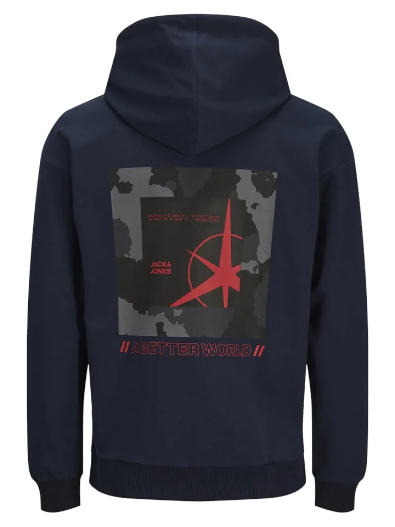 Jack & Jones Pullover & Sweatshirts*JCOFILO SWEAT HOOD SN Navy Blazer