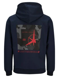 Jack & Jones Pullover & Sweatshirts*JCOFILO SWEAT HOOD SN Navy Blazer