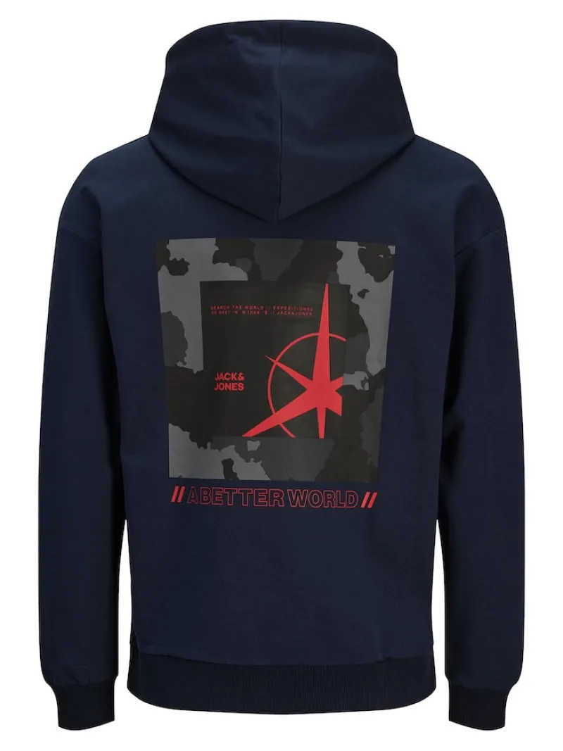 Jack & Jones Pullover & Sweatshirts*JCOFILO SWEAT HOOD SN Navy Blazer