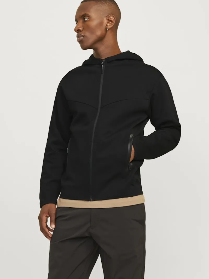 Jack & Jones Pullover & Sweatshirts*JCOFUSION SWEAT ZIP HOOD NOOS Black