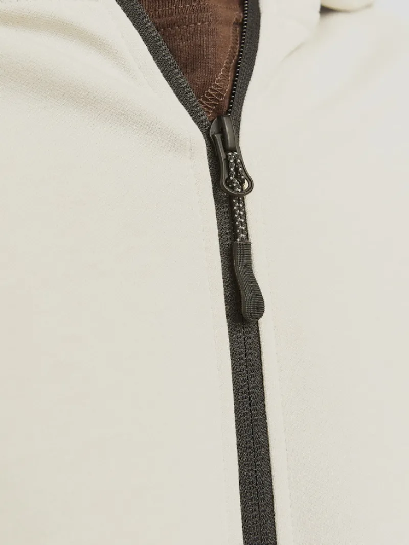 Jack & Jones Pullover & Sweatshirts*JCOFUSION SWEAT ZIP HOOD NOOS moonbeam