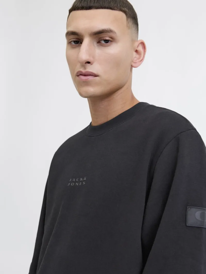Jack & Jones Pullover & Sweatshirts*JCOPOINT SWEAT BADGE CREW NECK BF Black