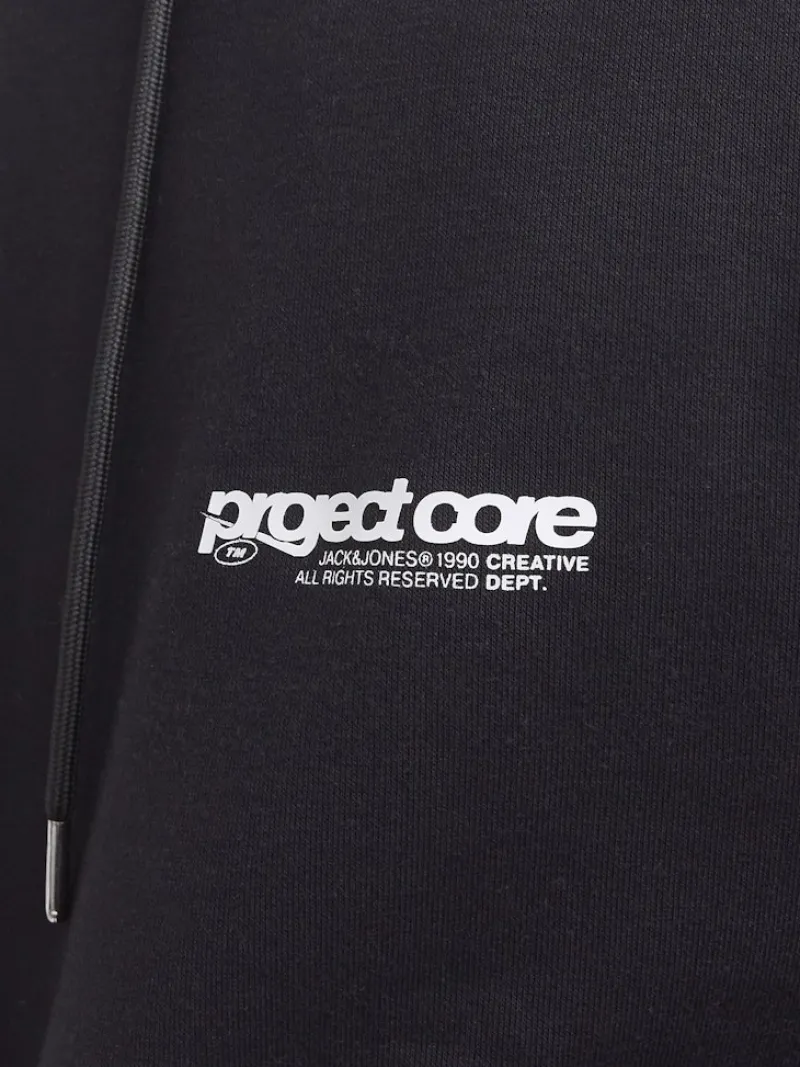 Jack & Jones Pullover & Sweatshirts*JCOUNION PRINT SWEAT HOOD NOOS Black