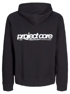 Jack & Jones Pullover & Sweatshirts*JCOUNION PRINT SWEAT HOOD NOOS Black