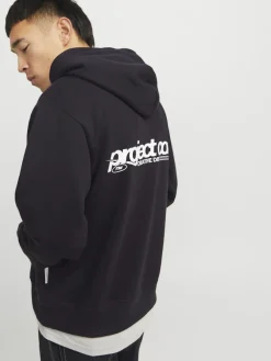Jack & Jones Pullover & Sweatshirts*JCOUNION PRINT SWEAT HOOD NOOS Black