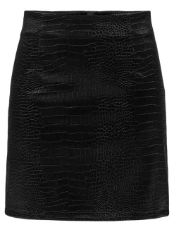 JDY Röcke*ALMA PU CROCO SKIRT WVN Black