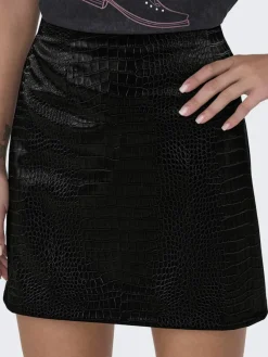 JDY Röcke*ALMA PU CROCO SKIRT WVN Black