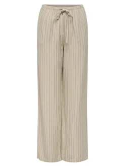 JDY Hosen*CAYA LINEN MW PANT WVN NOOS sandshell