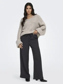 JDY Pullover & Sweatshirts*DINEA L/S REVERSIBLE PULLOV. KNT NOOS Chateau Gray