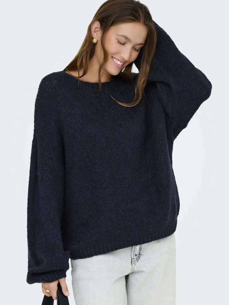 JDY Pullover & Sweatshirts*DINEA L/S REVERSIBLE PULLOV. KNT NOOS Total Eclipse