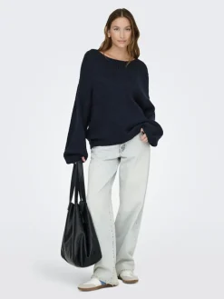 JDY Pullover & Sweatshirts*DINEA L/S REVERSIBLE PULLOV. KNT NOOS Total Eclipse