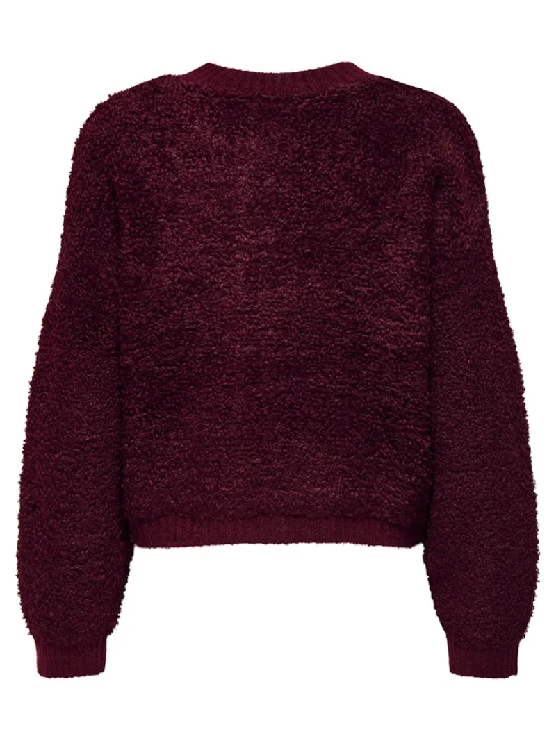 JDY Pullover & Sweatshirts*EIRA LIFE L/S ONECK CARDIGAN KNT NOOS cabernet