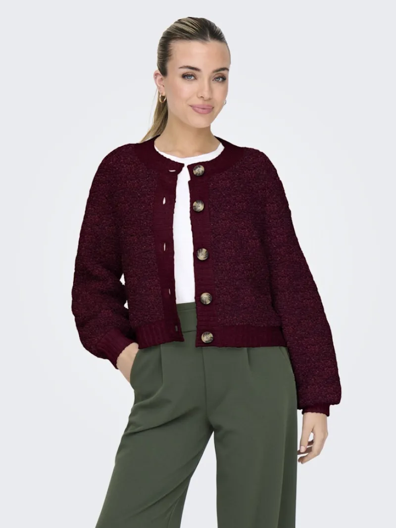JDY Pullover & Sweatshirts*EIRA LIFE L/S ONECK CARDIGAN KNT NOOS cabernet