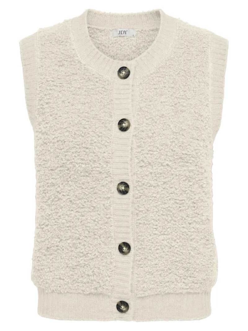JDY Pullover & Sweatshirts*EIRA LIFE S/L ON BUTTON VEST KNT NOOS birch