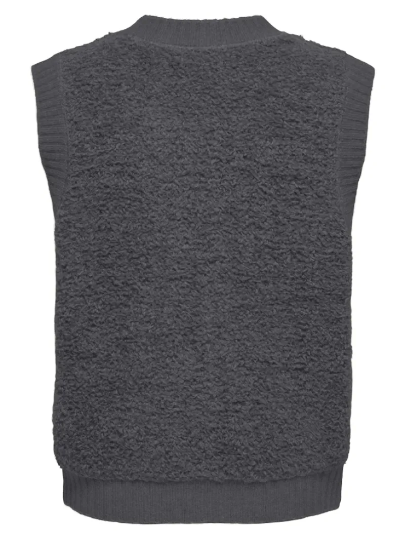 JDY Pullover & Sweatshirts*EIRA LIFE S/L ON BUTTON VEST KNT NOOS Asphalt