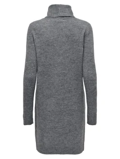 JDY Kleider*ELANORA L/S COWLNECK DRESS KNT NOOS Dark Grey Melange