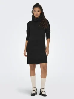 JDY Kleider*ELANORA L/S COWLNECK DRESS KNT NOOS Black