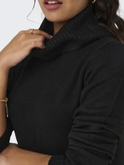 JDY Kleider*ELANORA L/S COWLNECK DRESS KNT NOOS Black