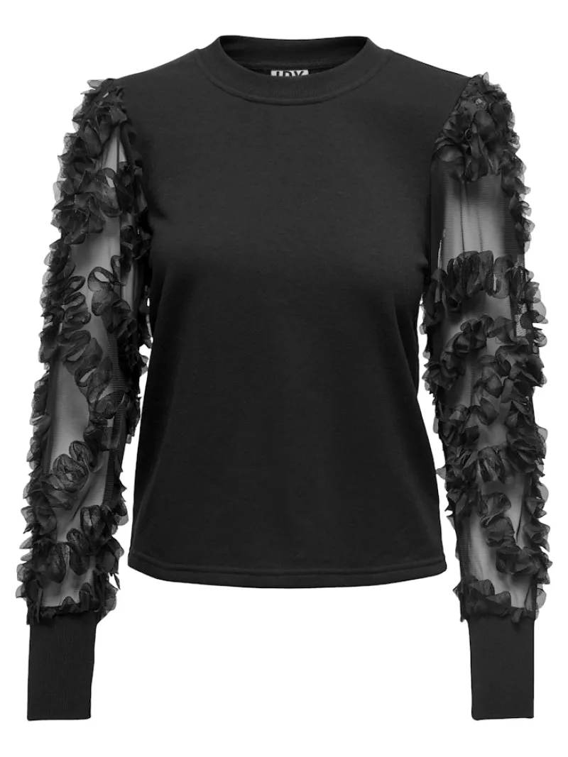 JDY Pullover & Sweatshirts*FAIRVIEW LIFE L/S SWEAT JRS NOOS Black