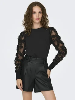 JDY Pullover & Sweatshirts*FAIRVIEW LIFE L/S SWEAT JRS NOOS Black