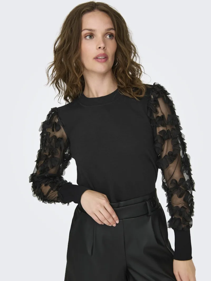 JDY Pullover & Sweatshirts*FAIRVIEW LIFE L/S SWEAT JRS NOOS Black