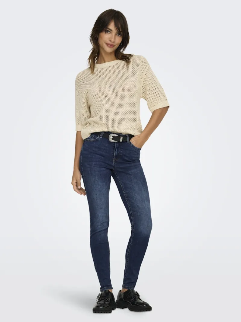 JDY Jeans*FINA MW SKINNY ANK JNS DB NOOS DNM Dark Blue Denim