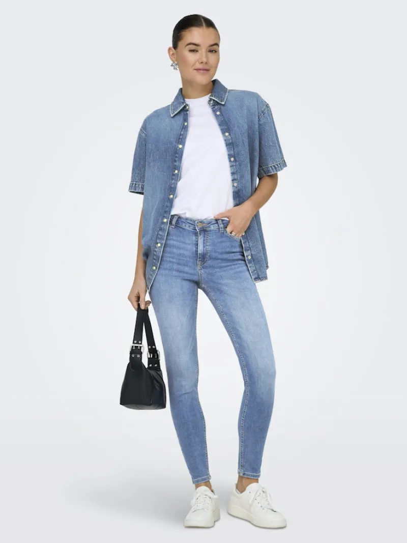 JDY Jeans*FINA MW SKINNY ANK JNS MB NOOS DNM Medium Blue Denim