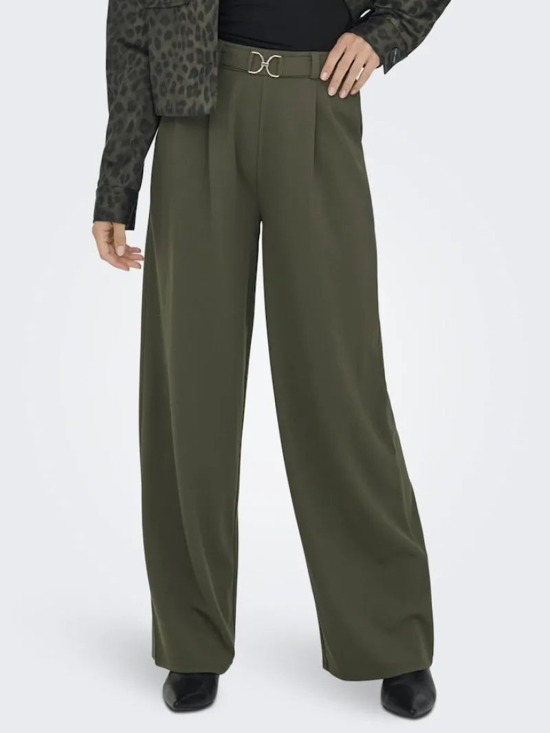 JDY Hosen*GEGGO LIFE BELT PANT JRS NOOS Black Olive