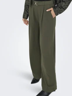 JDY Hosen*GEGGO LIFE BELT PANT JRS NOOS Black Olive