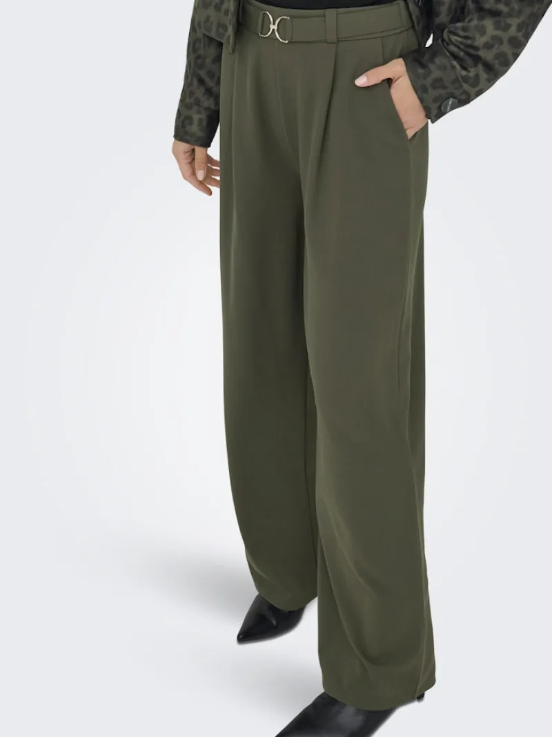 JDY Hosen*GEGGO LIFE BELT PANT JRS NOOS Black Olive