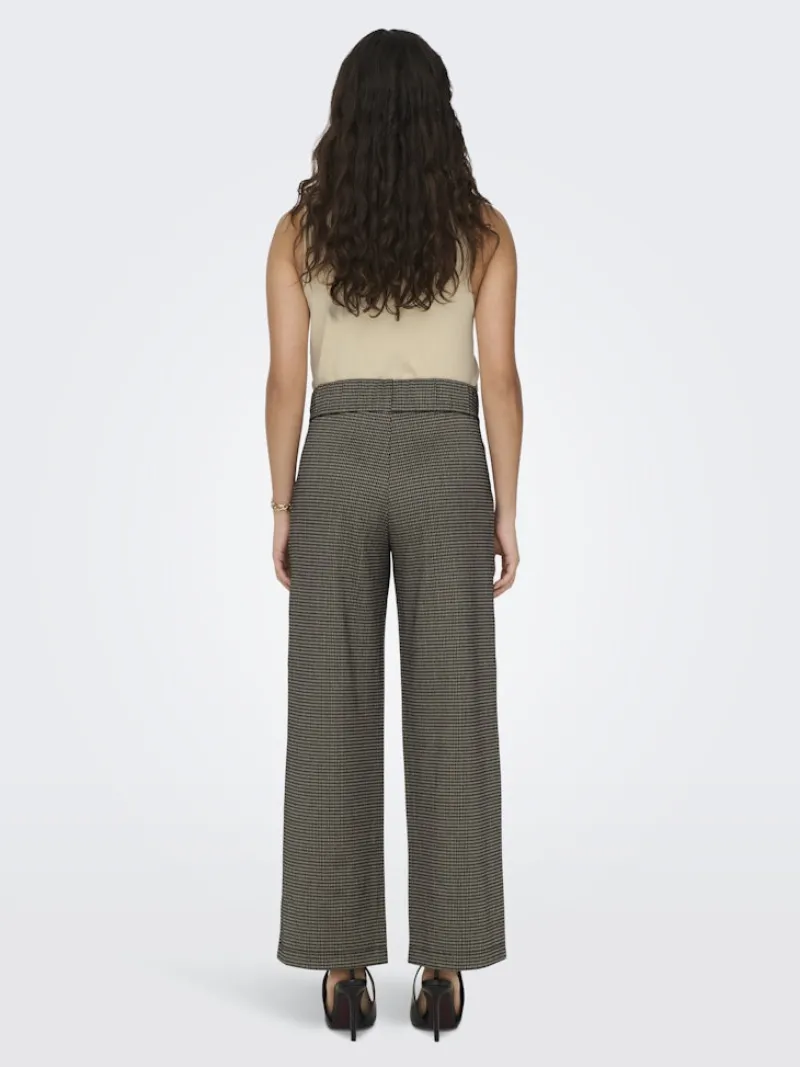 JDY Hosen*GEGGO MIA LONG CHECK PANT JRS NOOS cobblestone1