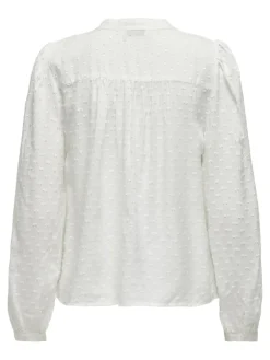 JDY Blusen*JADE LIFE L/S DOBBY LACE SHIRT WVN Cloud Dancer