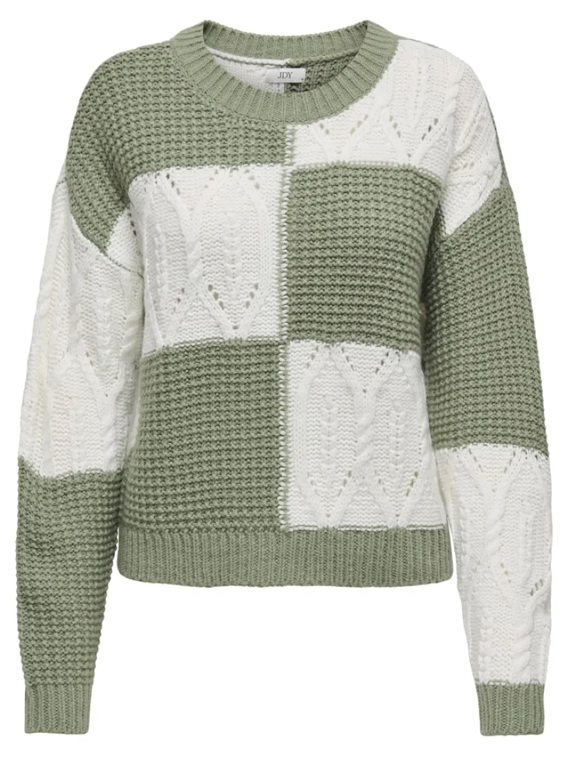 JDY Pullover & Sweatshirts*JUSTY L/S MIX STRUC PULLOVER KNT NOOS sea spray