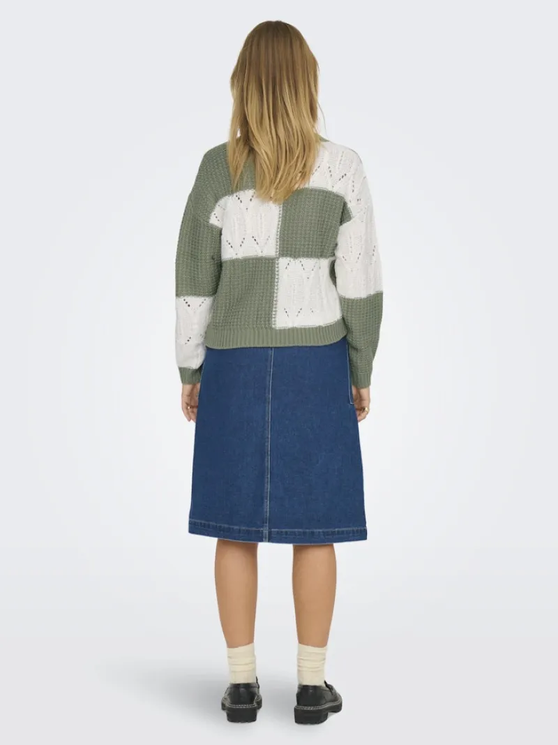 JDY Pullover & Sweatshirts*JUSTY L/S MIX STRUC PULLOVER KNT NOOS sea spray